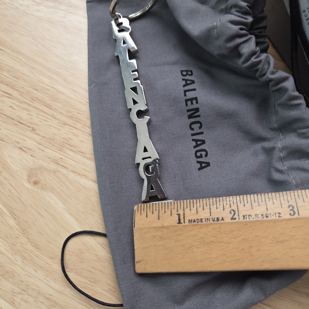 Balenciaga Silver Keychain Key Ring - Picture 14 of 16